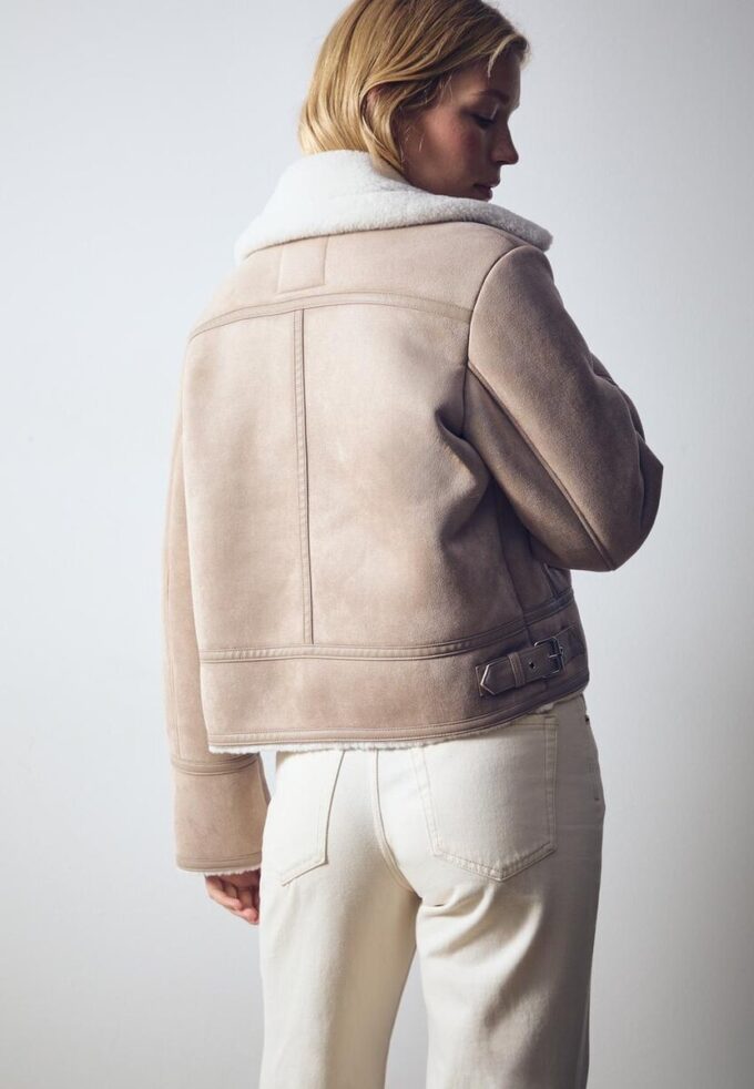 Veste de motard en simili-suède Veste de motard en simili-suède