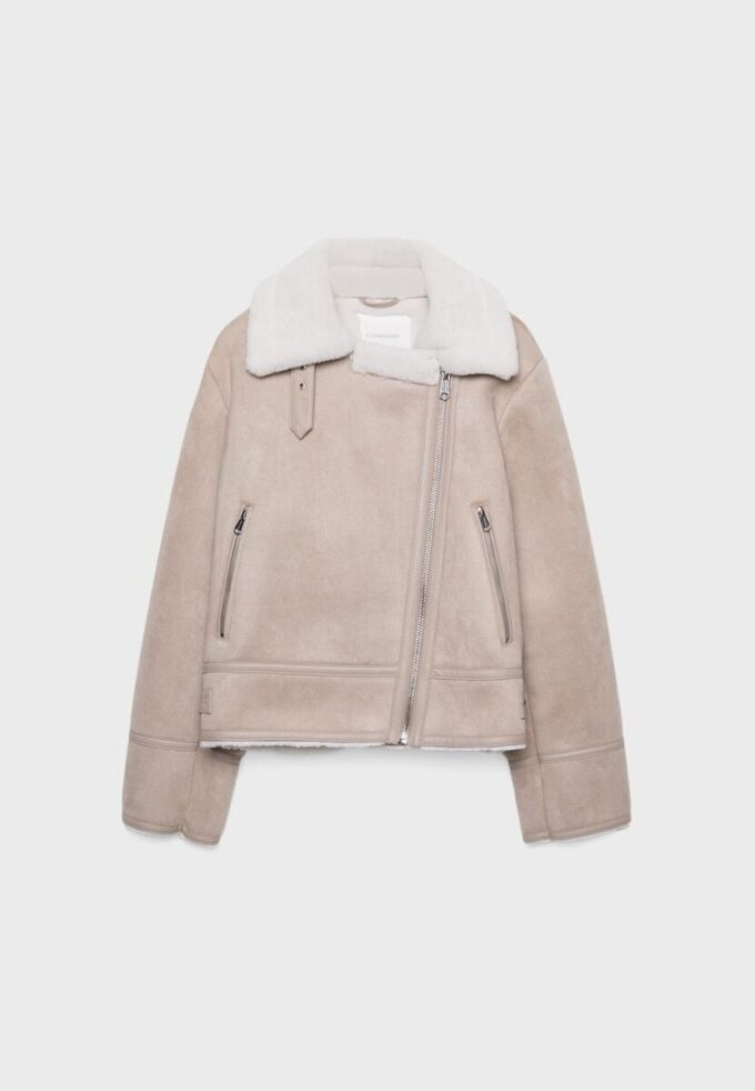 Veste de motard en simili-suède Veste de motard en simili-suède