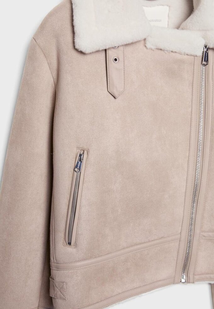 Veste de motard en simili-suède Veste de motard en simili-suède