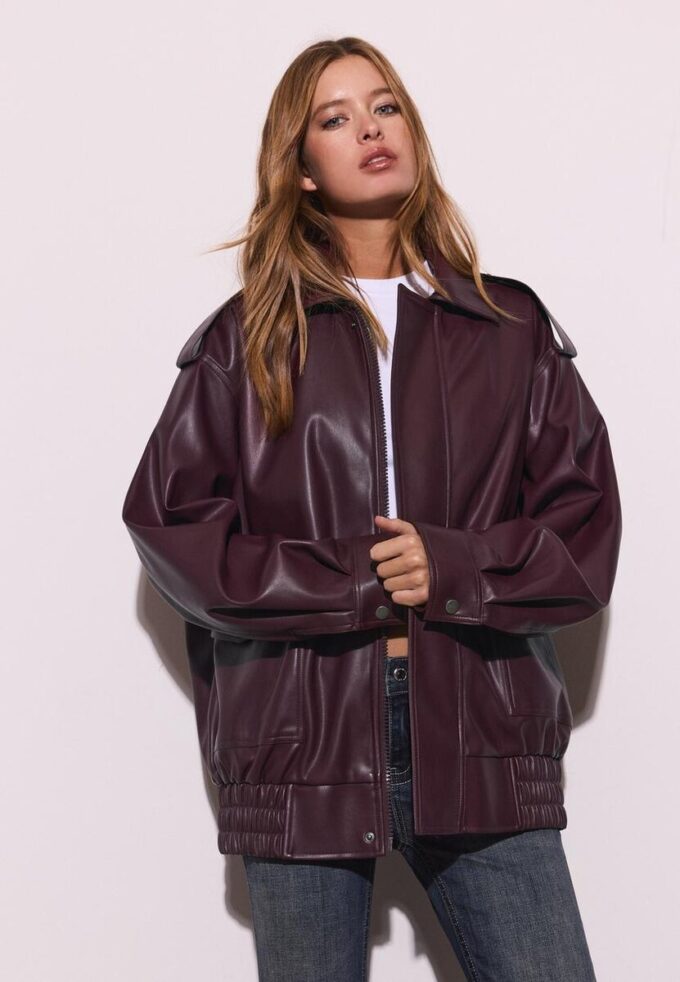 Veste de motard oversize effet cuir Veste de motard oversize effet cuir