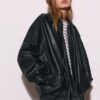 Veste de motard oversize effet cuir Veste de motard oversize effet cuir