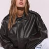 Veste de motard oversize effet cuir Veste de motard oversize effet cuir