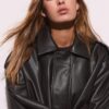 Veste de motard oversize effet cuir Veste de motard oversize effet cuir