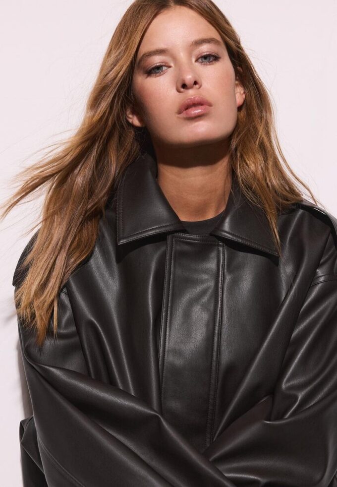 Veste de motard oversize effet cuir Veste de motard oversize effet cuir