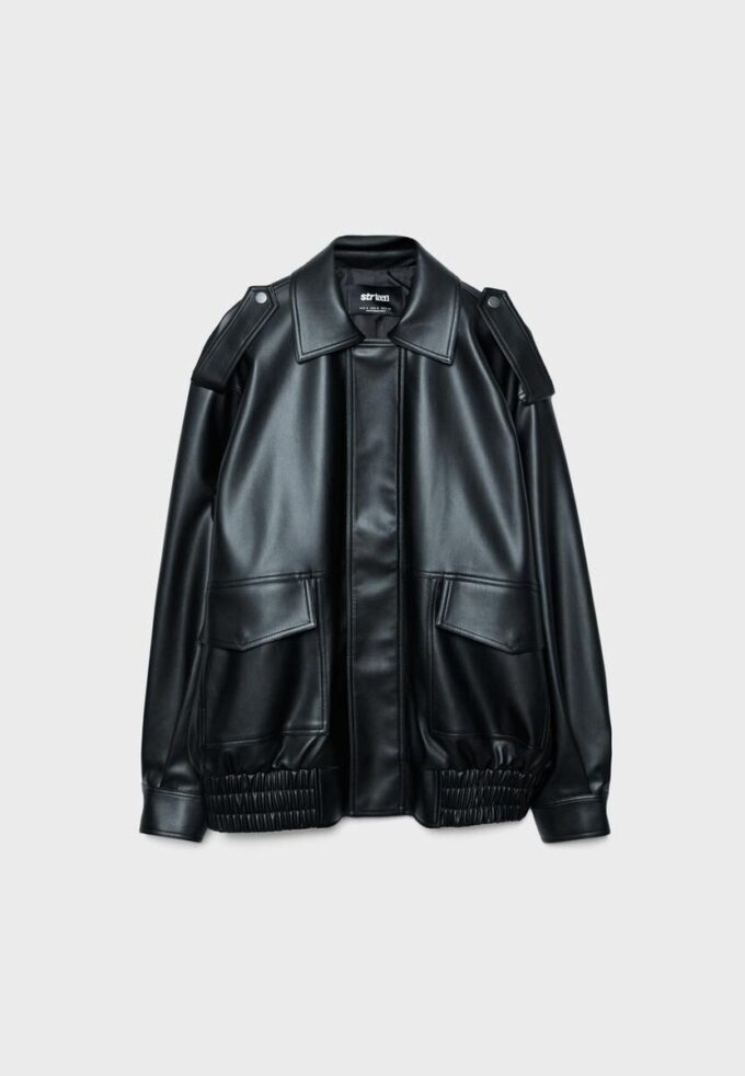 Veste de motard oversize effet cuir Veste de motard oversize effet cuir