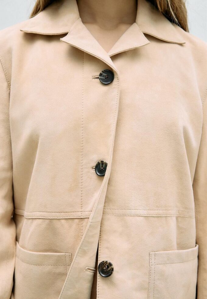 Veste en cuir avec poches Veste en cuir avec poches