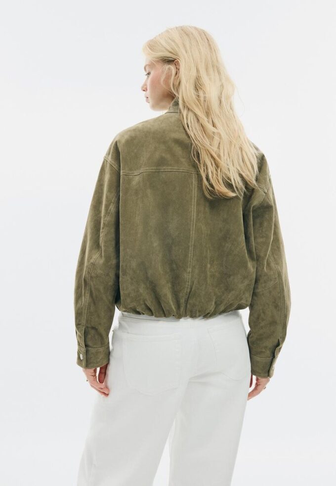 Veste en cuir avec poches Veste en cuir avec poches