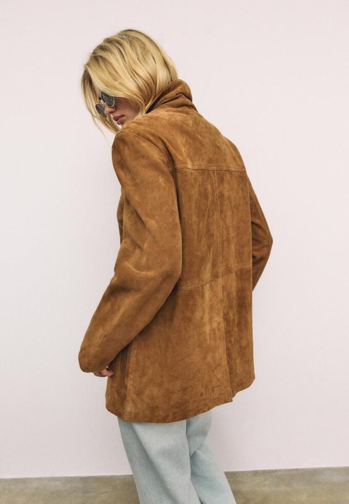 Veste en cuir avec poches Veste en cuir avec poches