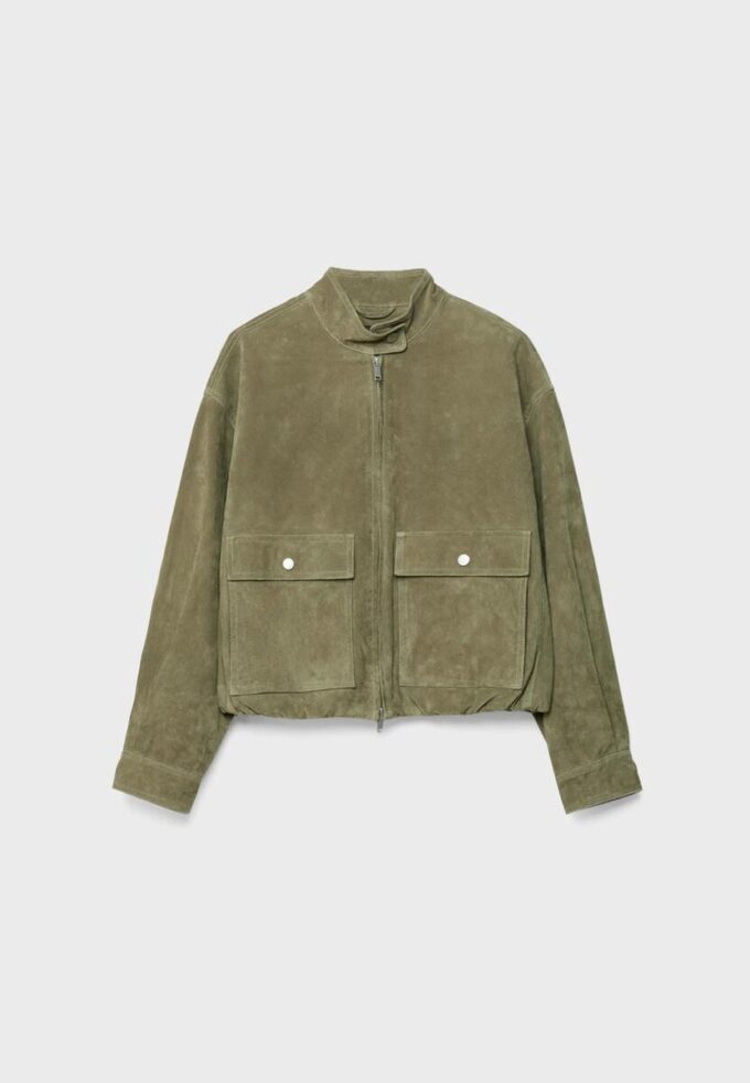 Veste en cuir avec poches Veste en cuir avec poches