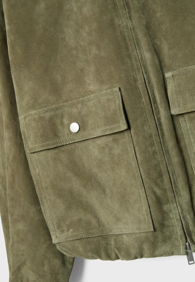 Veste en cuir avec poches Veste en cuir avec poches