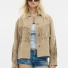 Veste en cuir à franges Veste en cuir à franges