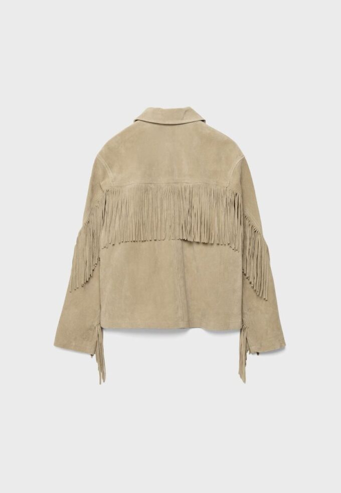 Veste en cuir à franges Veste en cuir à franges