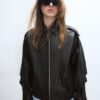 Veste en cuir oversize Veste en cuir oversize