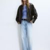 Veste en cuir oversize Veste en cuir oversize