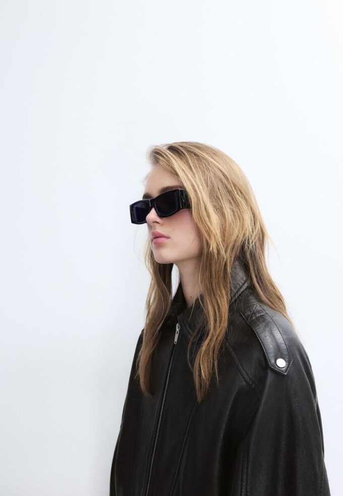 Veste en cuir oversize Veste en cuir oversize