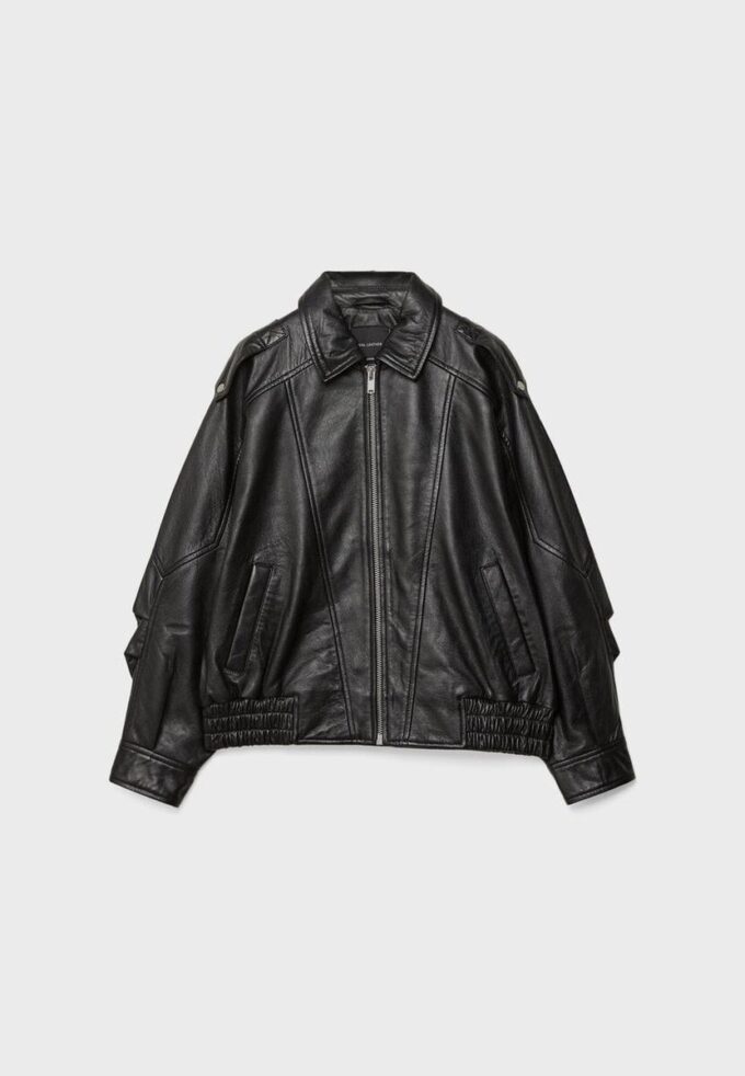 Veste en cuir oversize Veste en cuir oversize
