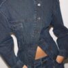Veste en denim croisée Veste en denim croisée