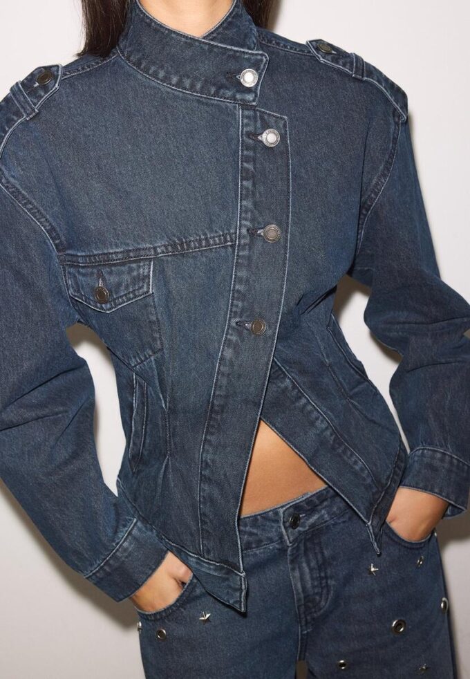 Veste en denim croisée Veste en denim croisée