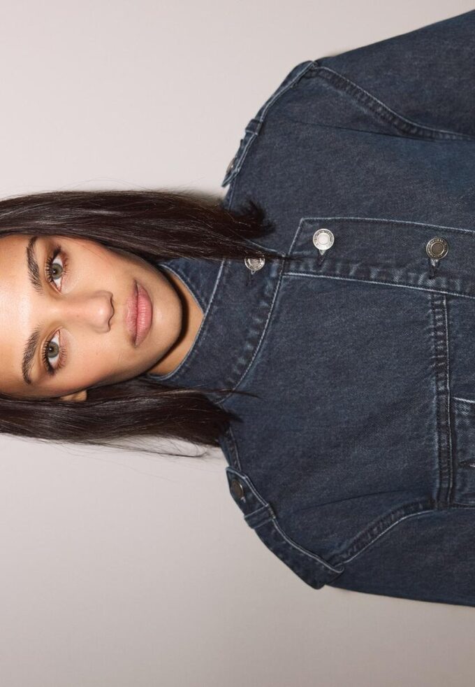 Veste en denim croisée Veste en denim croisée