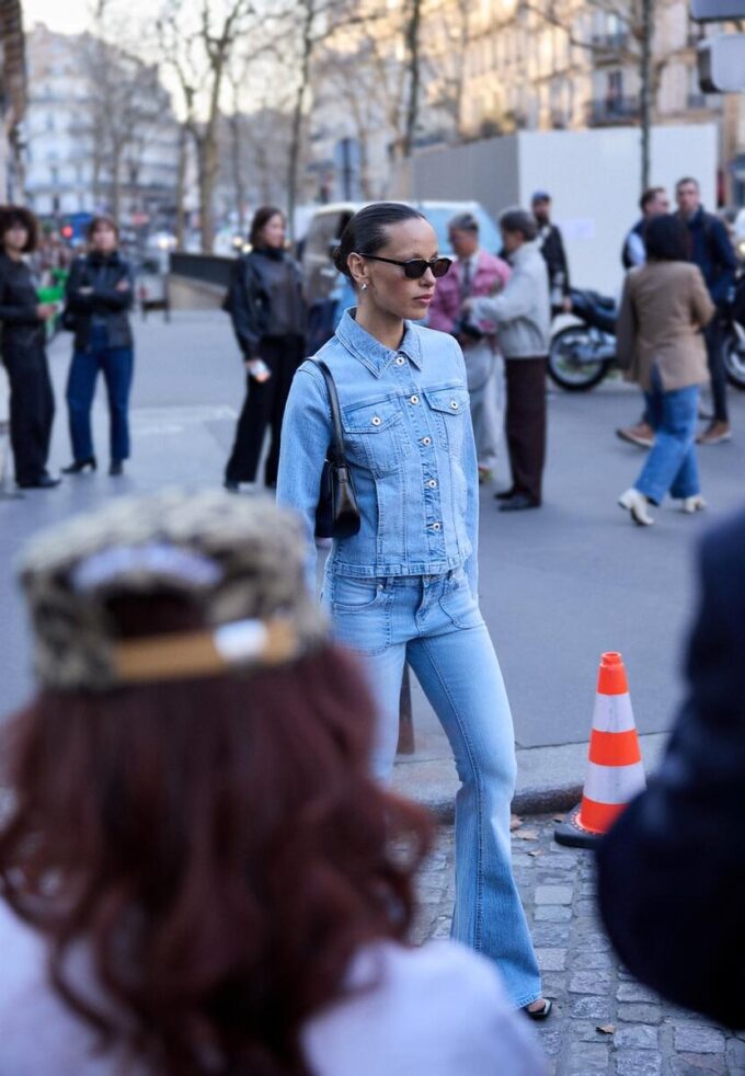 Veste en jean coupe ajustée Veste en jean coupe ajustée