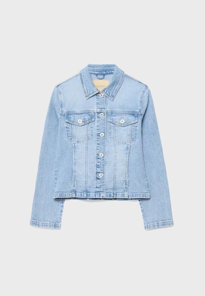 Veste en jean coupe ajustée Veste en jean coupe ajustée