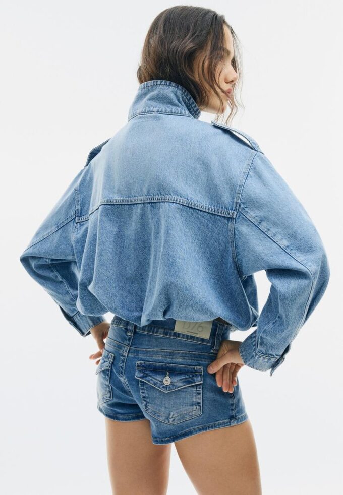 Veste en jean à coupe ballon Veste en jean à coupe ballon