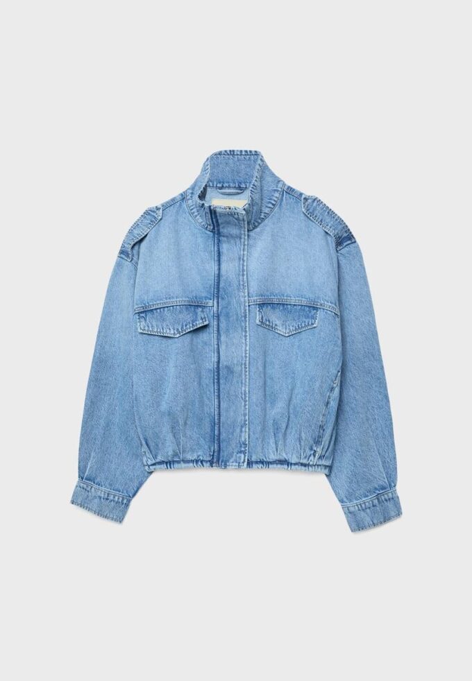 Veste en jean à coupe ballon Veste en jean à coupe ballon