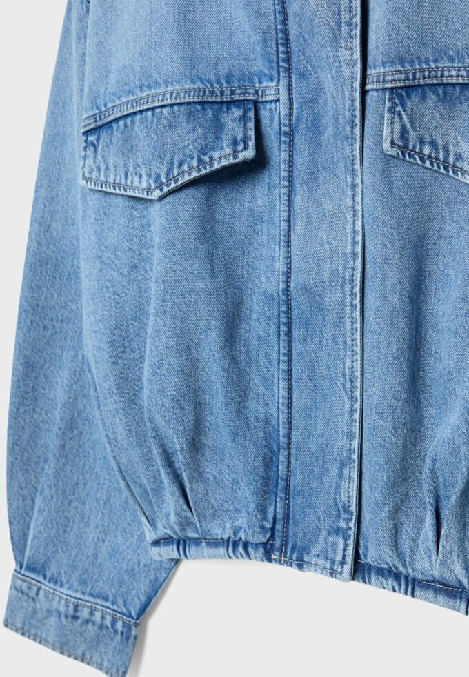 Veste en jean à coupe ballon Veste en jean à coupe ballon