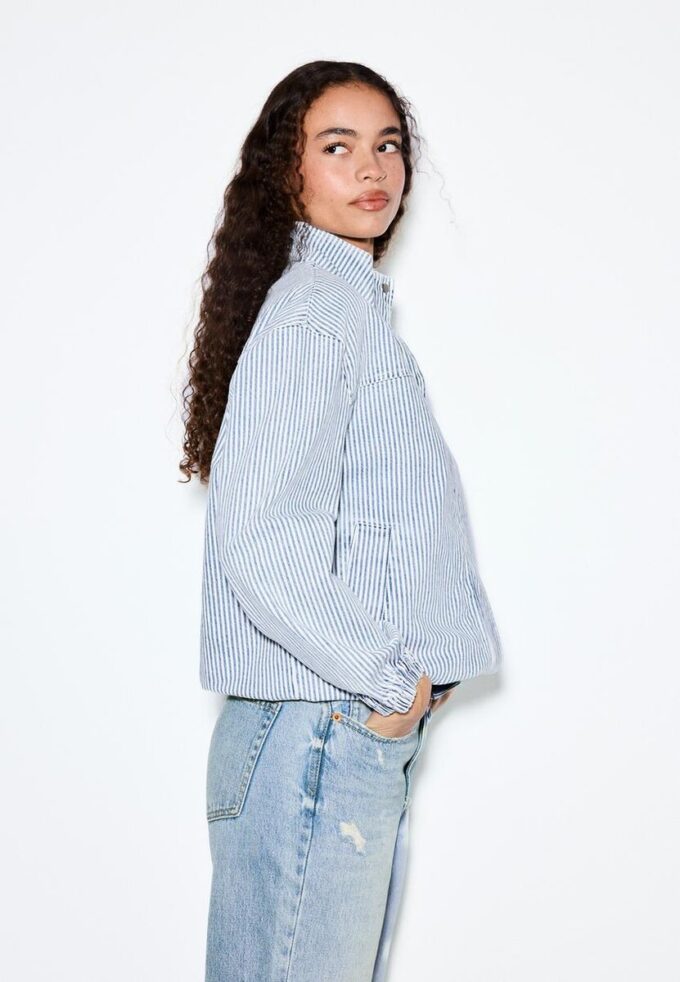 Veste en jean rayée Veste en jean rayée