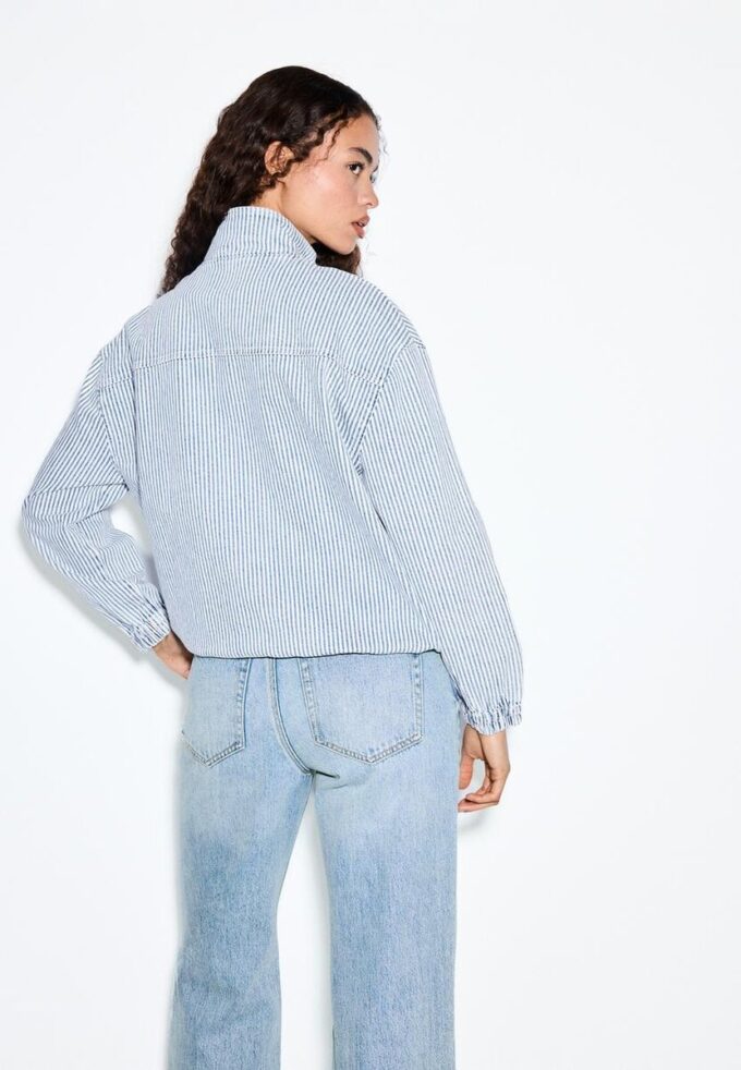 Veste en jean rayée Veste en jean rayée