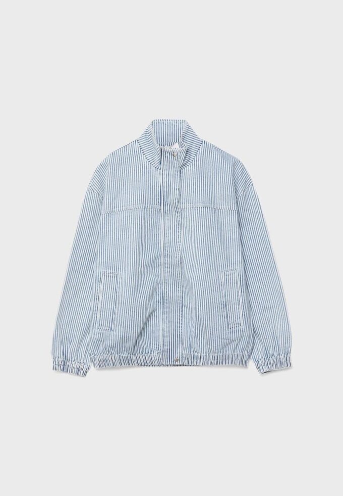 Veste en jean rayée Veste en jean rayée