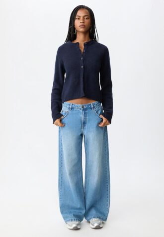 Veste en maille boutonnée