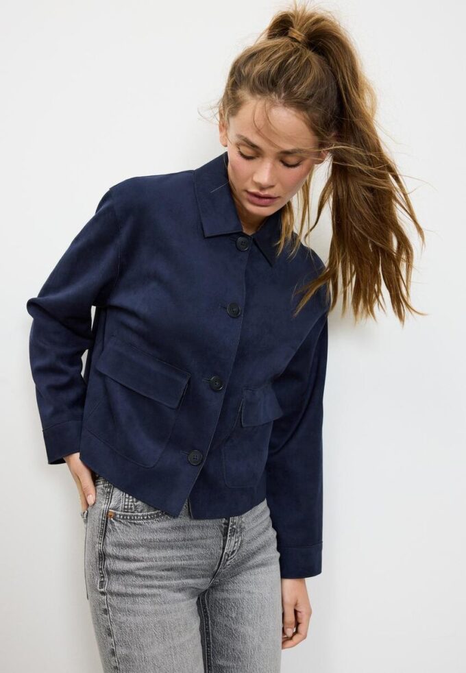 Veste en simili-suède avec poches Veste en simili-suède avec poches