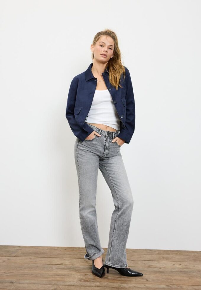 Veste en simili-suède avec poches Veste en simili-suède avec poches