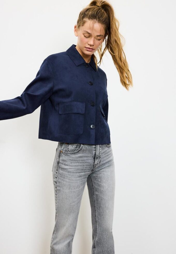 Veste en simili-suède avec poches Veste en simili-suède avec poches