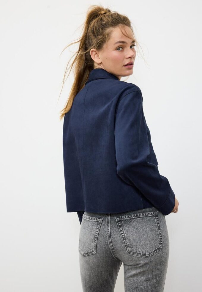 Veste en simili-suède avec poches Veste en simili-suède avec poches