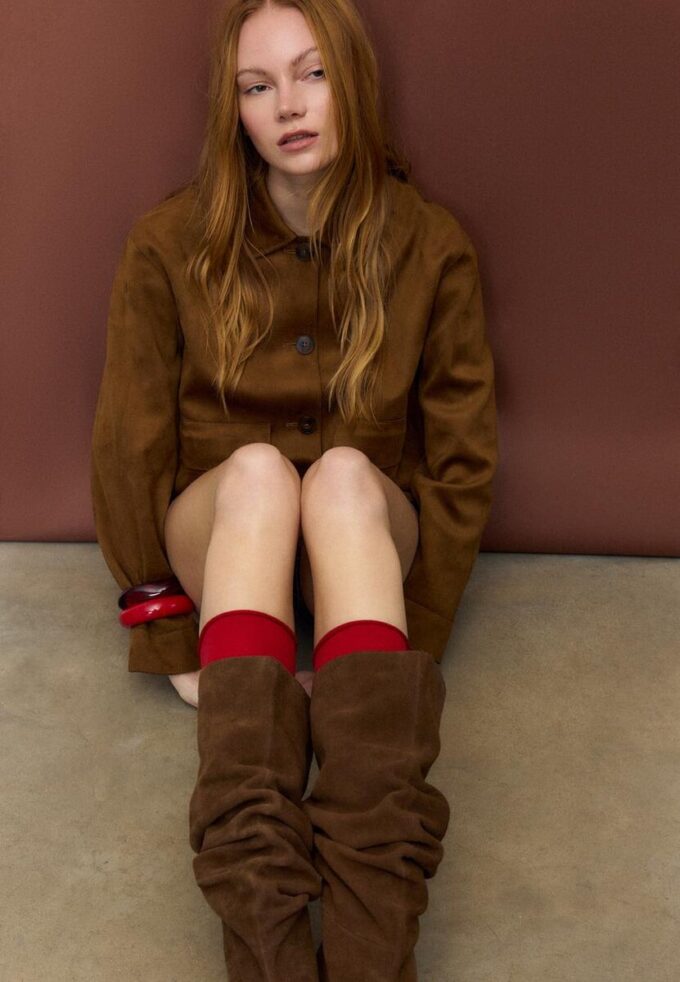 Veste en simili-suède avec poches Veste en simili-suède avec poches