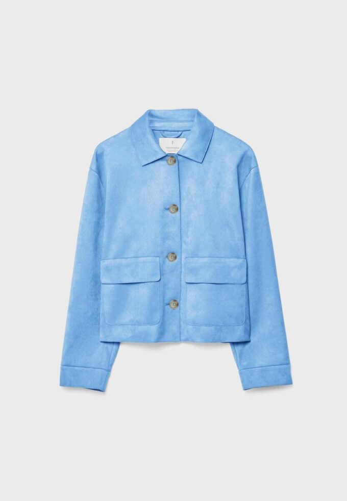 Veste en simili-suède avec poches Veste en simili-suède avec poches