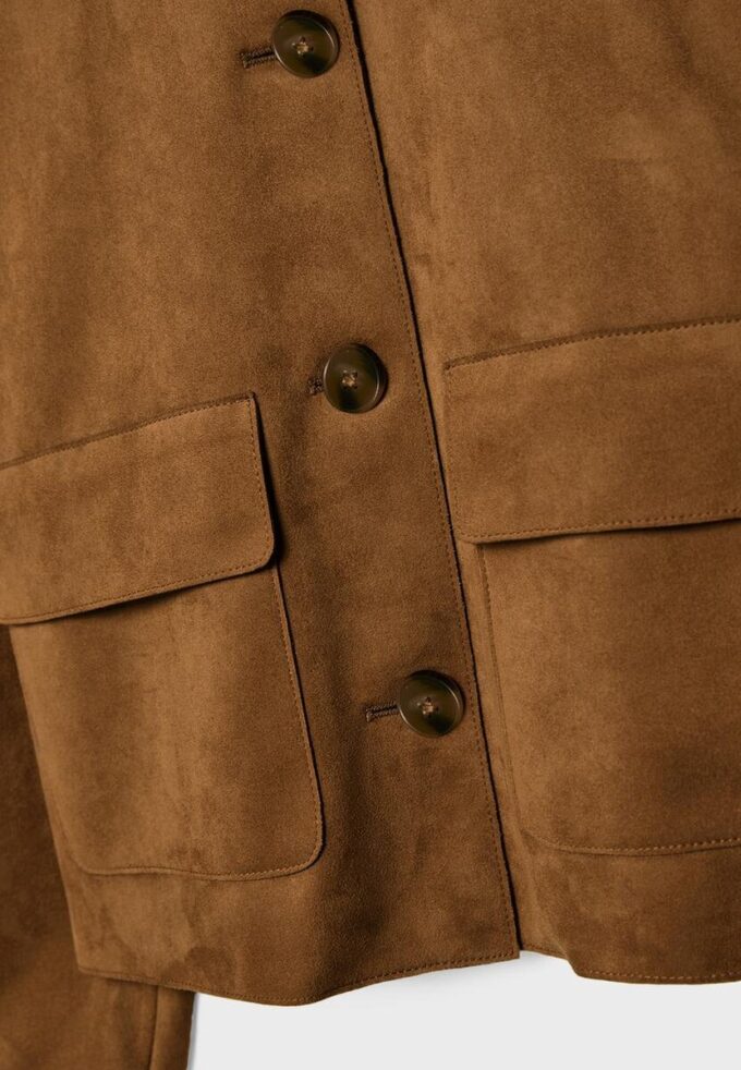 Veste en simili-suède avec poches Veste en simili-suède avec poches