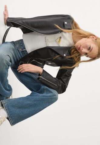 Veste motard effet cuir