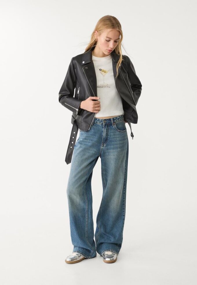 Veste motard effet cuir Veste motard effet cuir