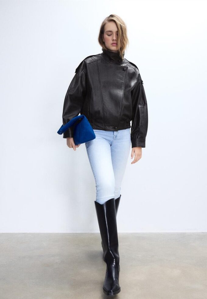 Veste oversize 100 % Cuir