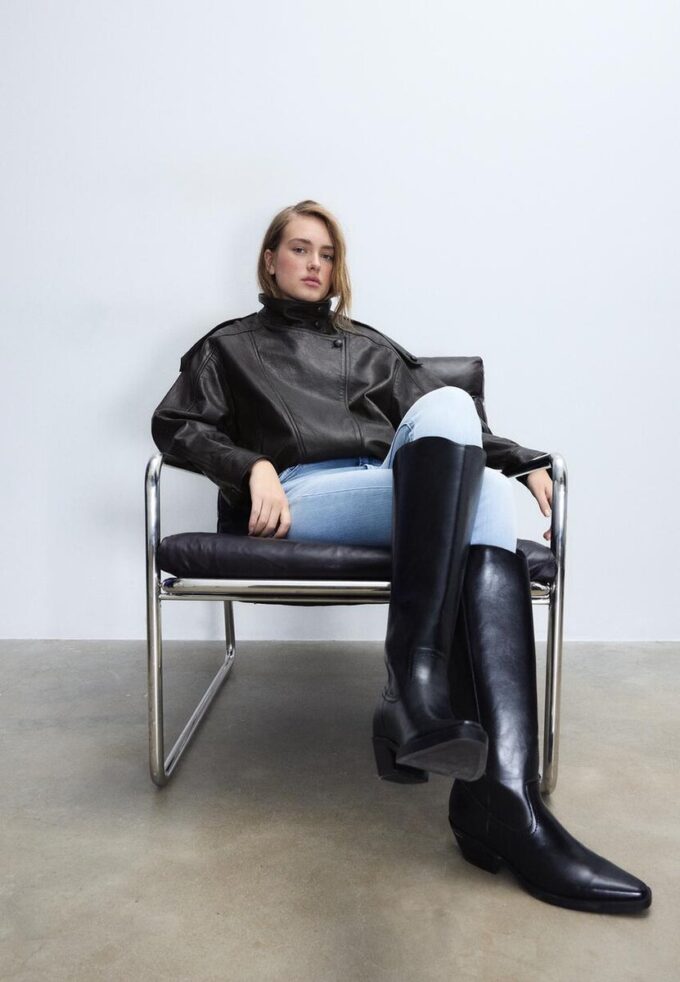 Veste oversize 100 % Cuir