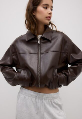 Veste oversize effet cuir