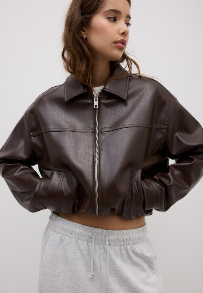 Veste oversize effet cuir Veste oversize effet cuir