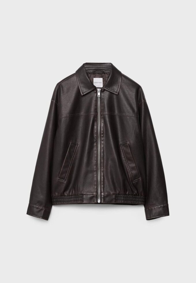 Veste oversize effet cuir délavé Veste oversize effet cuir délavé