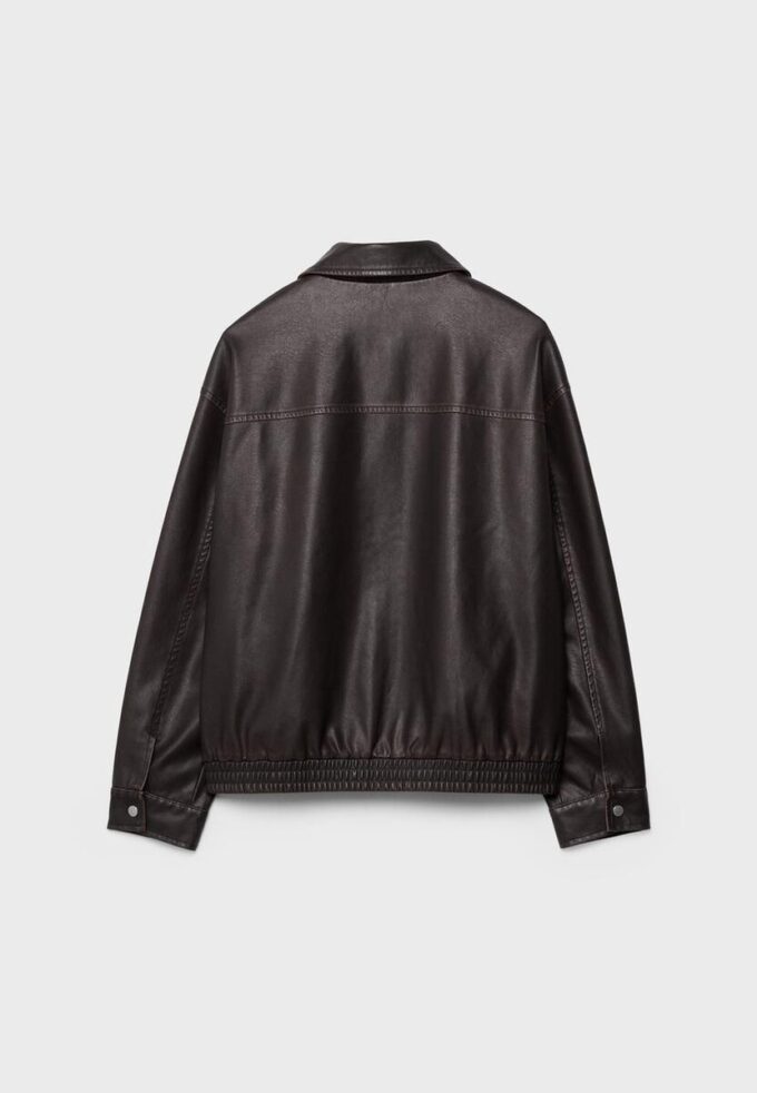 Veste oversize effet cuir délavé Veste oversize effet cuir délavé