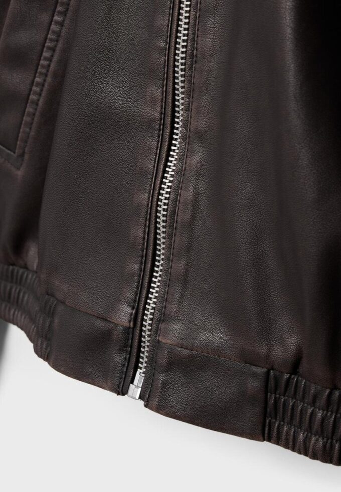 Veste oversize effet cuir délavé Veste oversize effet cuir délavé