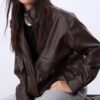 Veste oversize en simili cuir Veste oversize en simili cuir