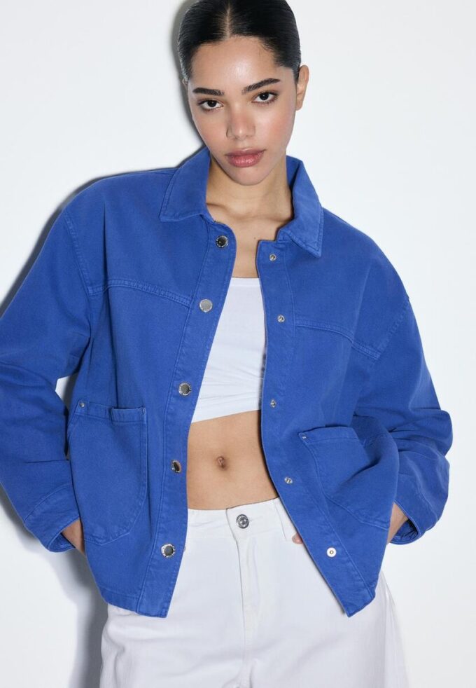 Veste à poches plaquées